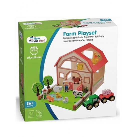 Φάρμα Ξύλινη Farm House Playset New Classic Toys CT10850