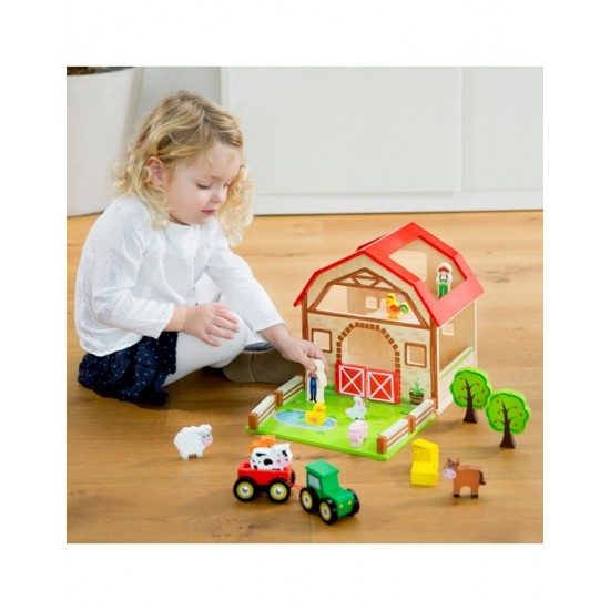 Φάρμα Ξύλινη Farm House Playset New Classic Toys CT10850