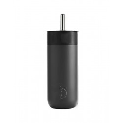 Ποτήρι Θερμός Με Καλαμάκι Chilly's Series 2 Switch Abyss Black (500 ml)