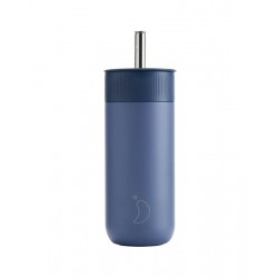 Ποτήρι Θερμός Με Καλαμάκι Chilly's Series 2 Switch Whale Blue (500 ml)