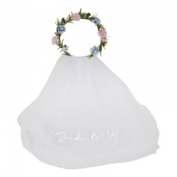 Στεφάνι Mε Πέπλο Bride To Be Boho Floral Ginger Ray