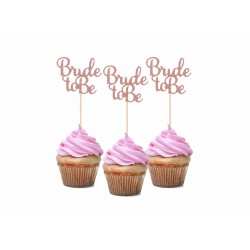 DECORATIVE STICKS FOR CUPCAKES "BRIDE TO BE"