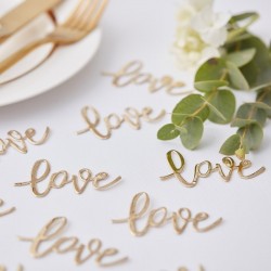 Gold Confetti For Wedding - Love