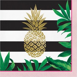 Large "Pineapple Wedding" Napkins Creative Converting (16 pieces)