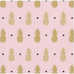 Napkins Small "Pineapple Wedding" Creative Converting (16 pieces)
