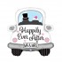 FOIL BALLOON 79cm SUPER SHAPE WEDDING CARS "Happily Ever After"