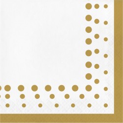 Large "Sparkle Shine Gold" Napkins 33x33 cm Creative Converting
